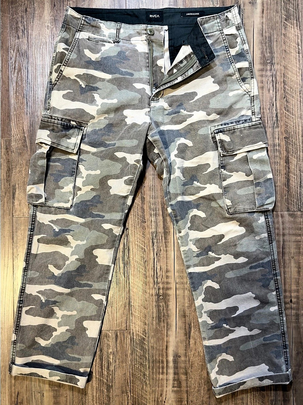 RVCA Americana Cargo Pant Camo Cargo Pants Waist 32